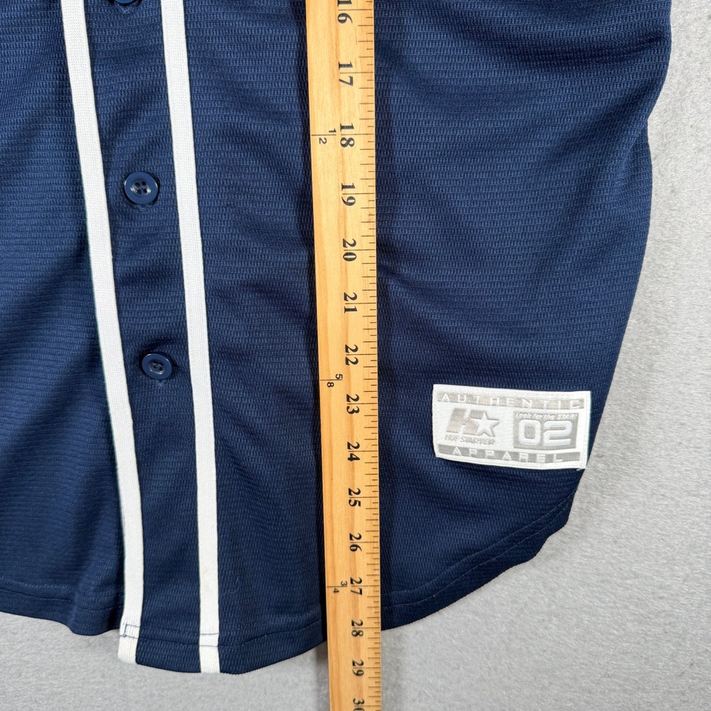 HUF x Starter Mens Navy Blue Baseball Jersey Embroidered Patch Size Small - Picture 6 of 13